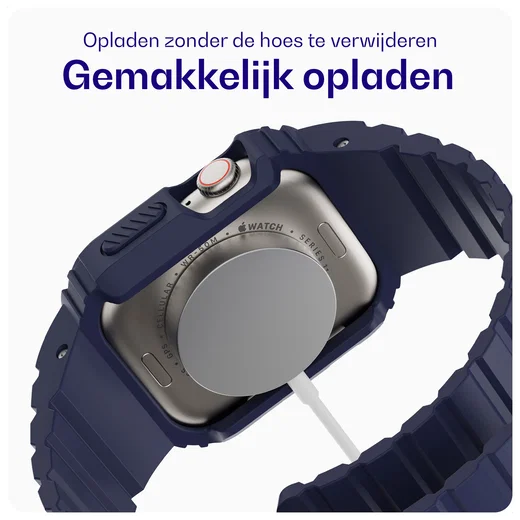 Buddi Forge - Apple Watch 49MM - Bandje & Hoesje Blauw afbeelding 4