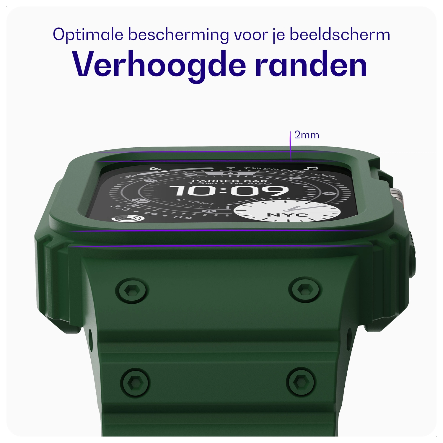 Buddi Forge - Apple Watch 49MM - Bandje & Hoesje Groen afbeelding 2