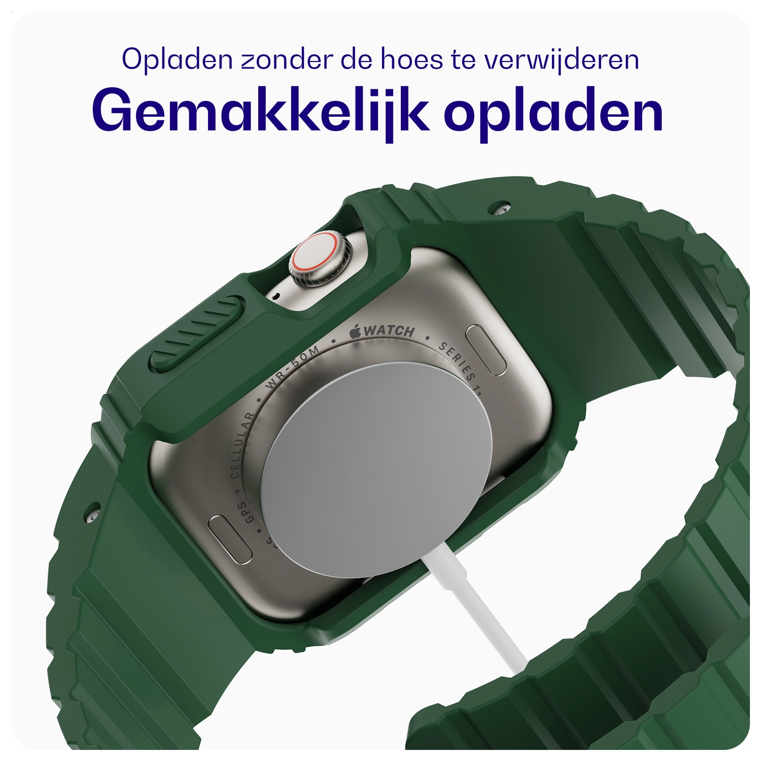 Buddi Forge - Apple Watch 49MM - Bandje & Hoesje Groen afbeelding 4