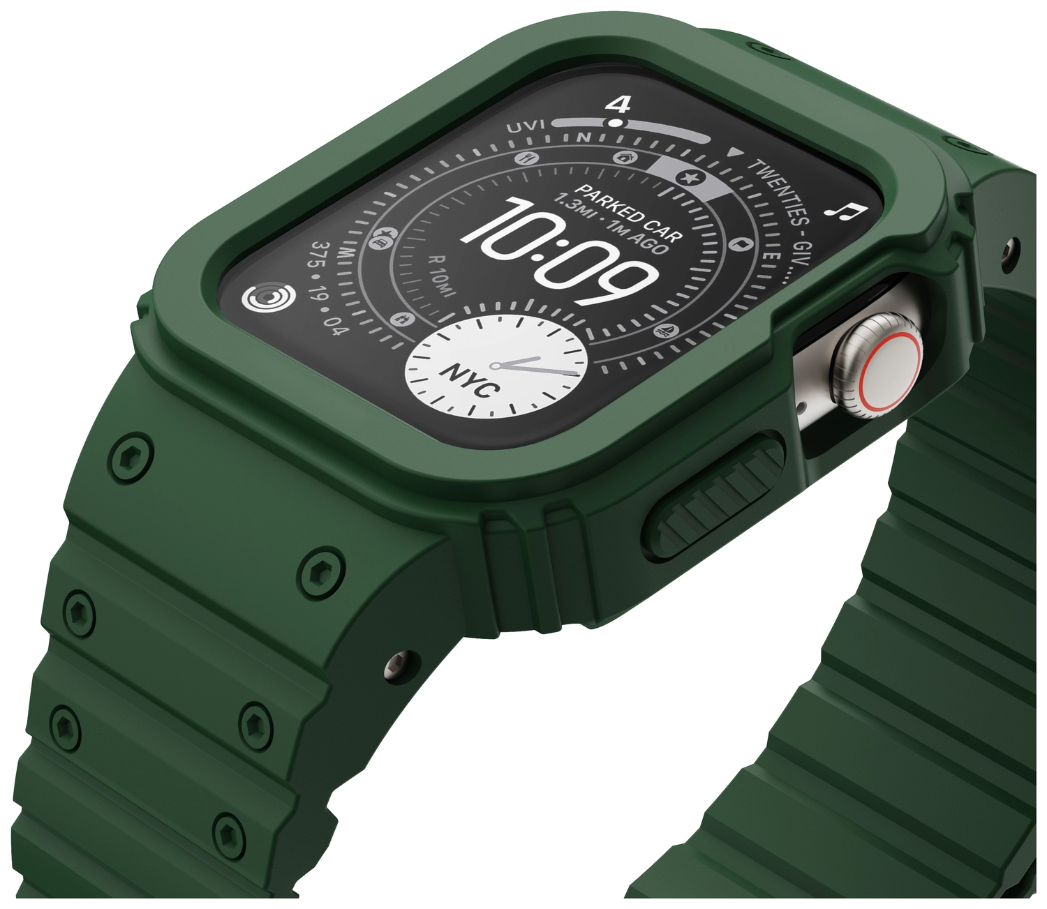 Buddi Forge - Apple Watch 49MM - Bandje & Hoesje Groen afbeelding 13