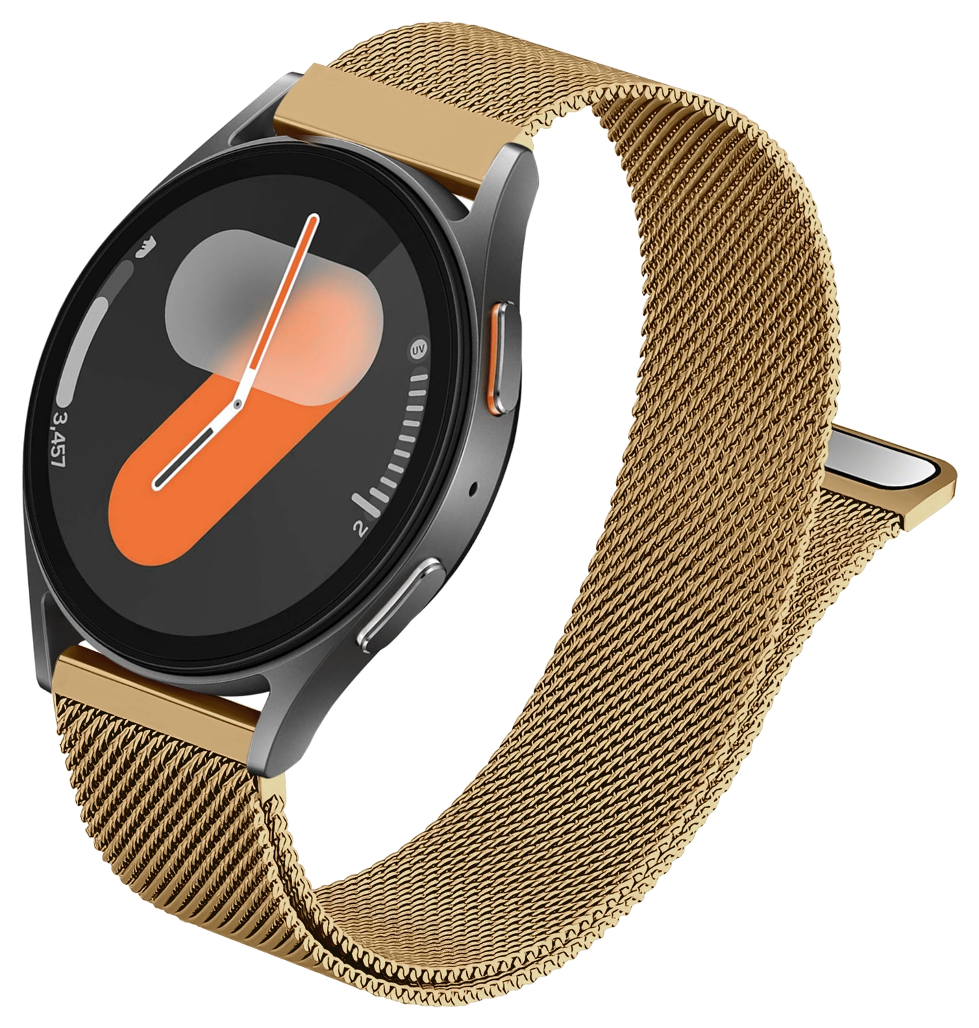 SBG Universeel Smartwatch / Horloge Bandje - Milanees - 20MM - Goud afbeelding 8