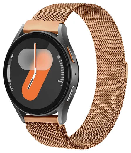SBG Universeel Smartwatch / Horloge Bandje - Milanees - 20MM - Roze Goud afbeelding 1