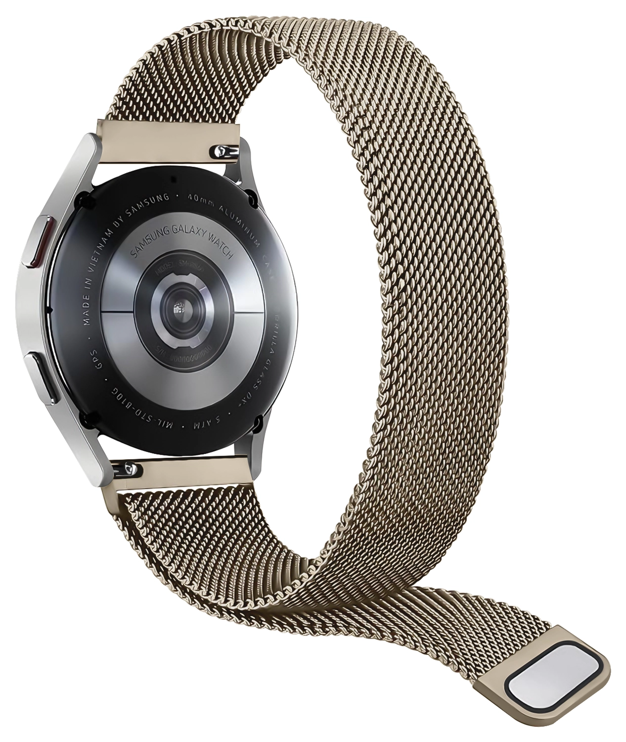 SBG Universeel Smartwatch / Horloge Bandje - Milanees - 20MM - Sterrenlicht afbeelding 9