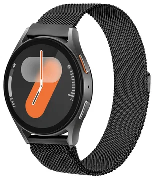 SBG Universeel Smartwatch / Horloge Bandje - Milanees - 22MM - Zwart