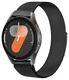 SBG Universeel Smartwatch / Horloge Bandje - Milanees - 22MM - Zwart