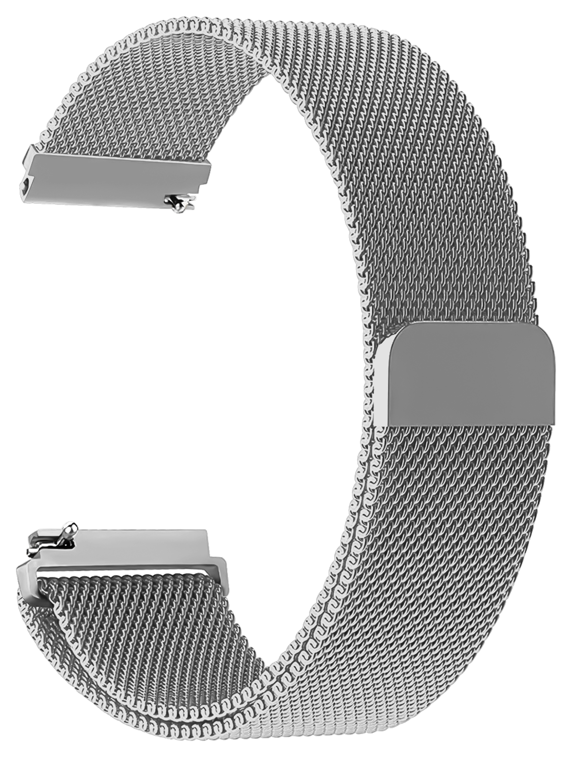 SBG Universeel Smartwatch / Horloge Bandje - Milanees - 22MM - Zilver afbeelding 7