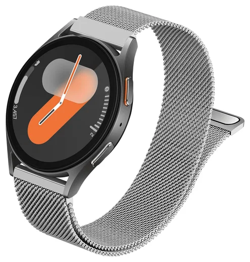 SBG Universeel Smartwatch / Horloge Bandje - Milanees - 22MM - Zilver afbeelding 8