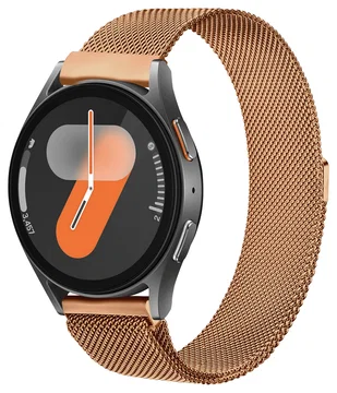 SBG Universeel Smartwatch / Horloge Bandje - Milanees - 22MM - Roze Goud