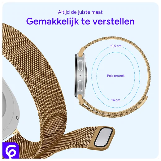 SBG Milanees - Samsung Galaxy Watch 9 / 8 Bandje - Goud afbeelding 3