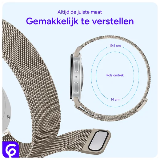 SBG Milanees - Samsung Galaxy Watch 9 / 8 Bandje - Sterrenlicht afbeelding 2