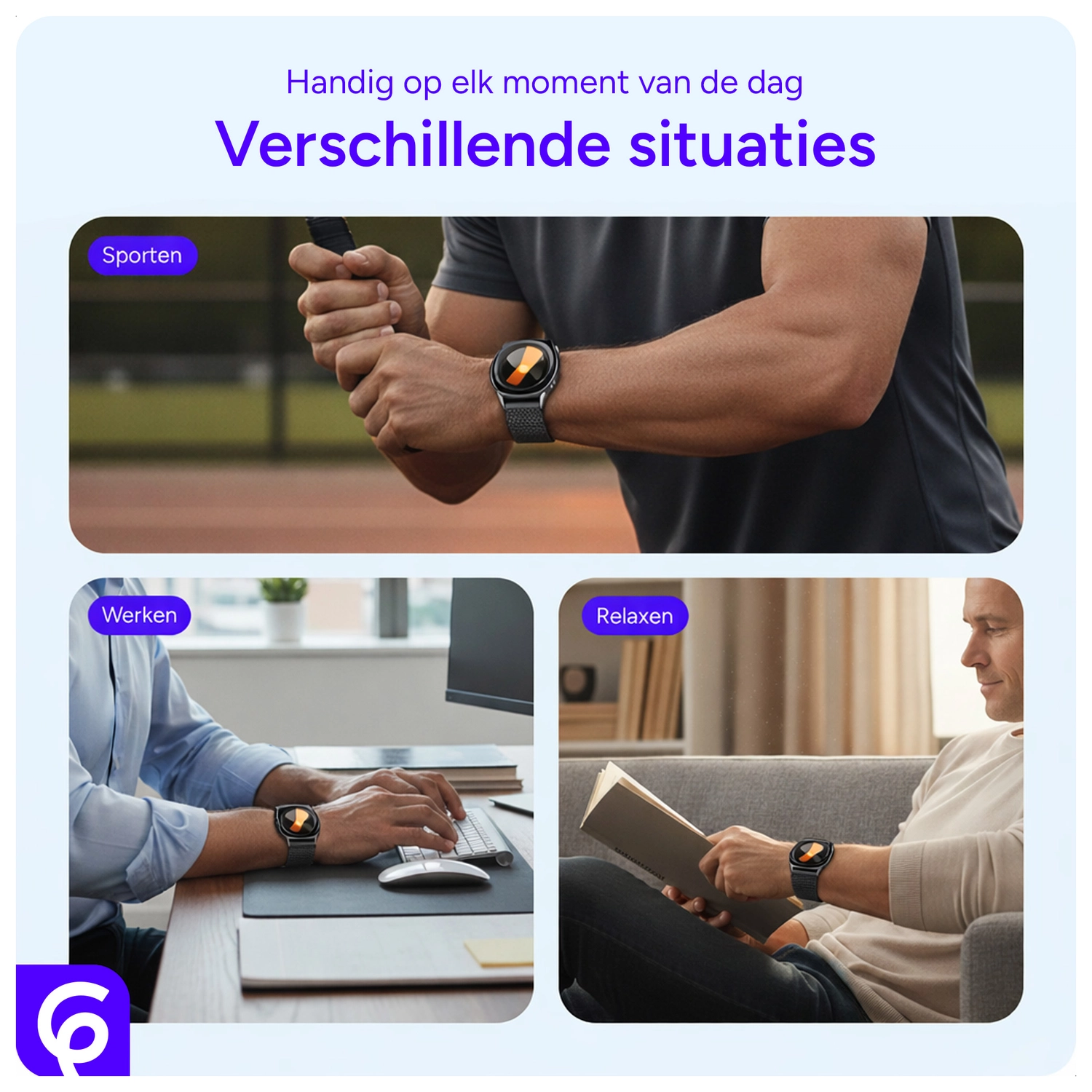 SBG Milanees - Samsung Galaxy Watch 9 / 8 Bandje - Sterrenlicht afbeelding 6