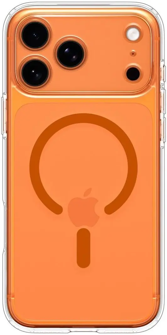 Spigen Ultra Hybrid MagFit iPhone 17 Pro Max Hoesje MagSafe Transparant Oranje afbeelding 2