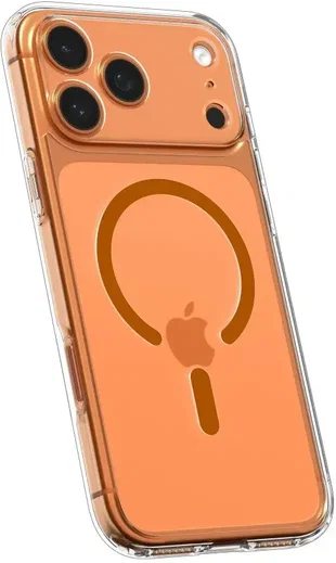 Spigen Ultra Hybrid MagFit Apple iPhone 17 Pro Hoesje MagSafe Transparant Oranje afbeelding 7
