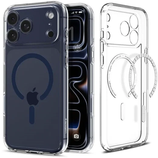 Spigen Ultra Hybrid MagFit iPhone 17 Pro Max Hoesje MagSafe Transparant Blauw afbeelding 1