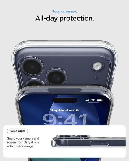 Spigen Ultra Hybrid MagFit iPhone 17 Pro Max Hoesje MagSafe Transparant Blauw afbeelding 8