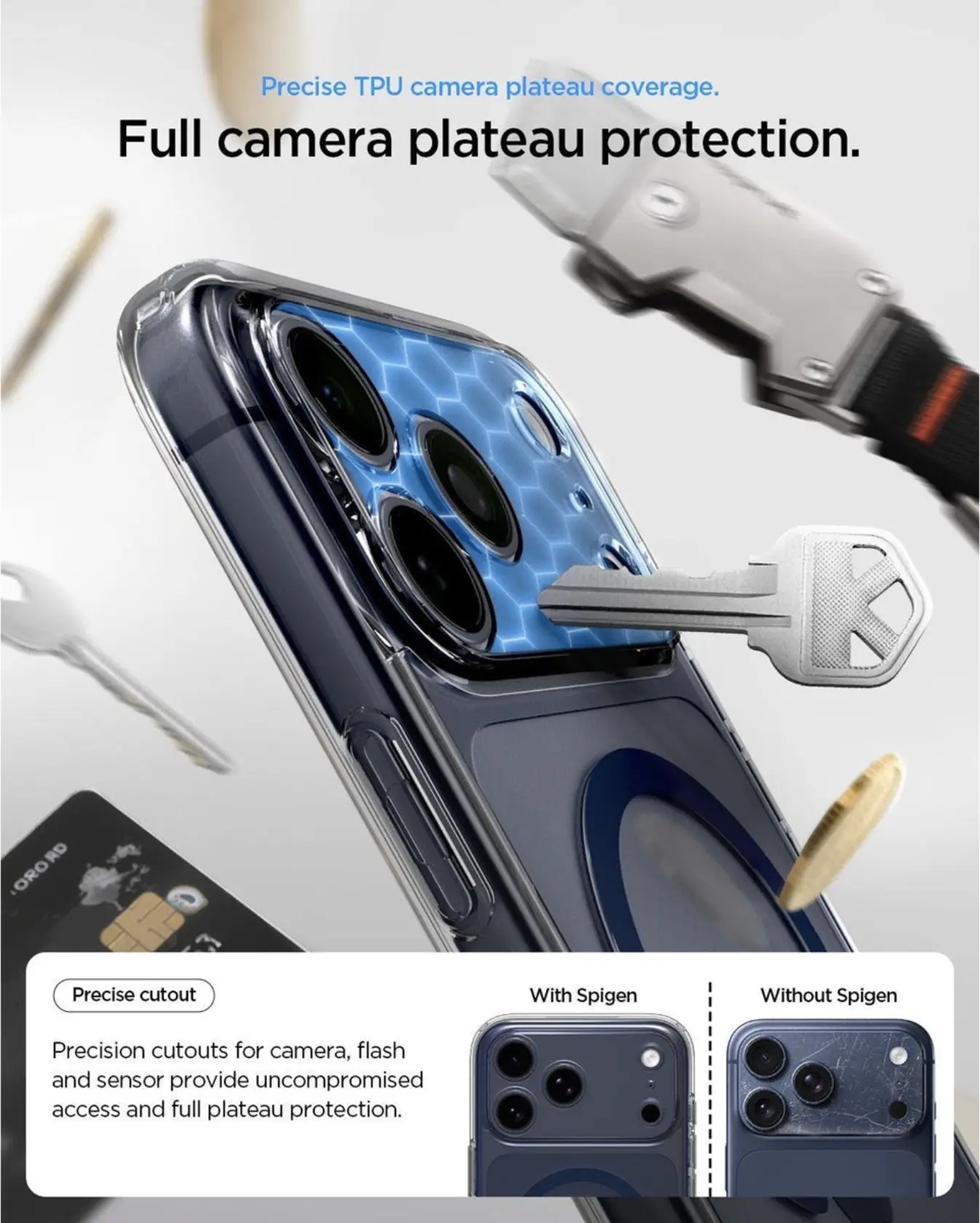 Spigen Ultra Hybrid MagFit iPhone 17 Pro Max Hoesje MagSafe Transparant Blauw afbeelding 7