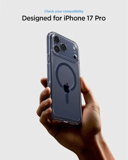 Spigen Ultra Hybrid MagFit iPhone 17 Pro Max Hoesje MagSafe Transparant Blauw afbeelding 5