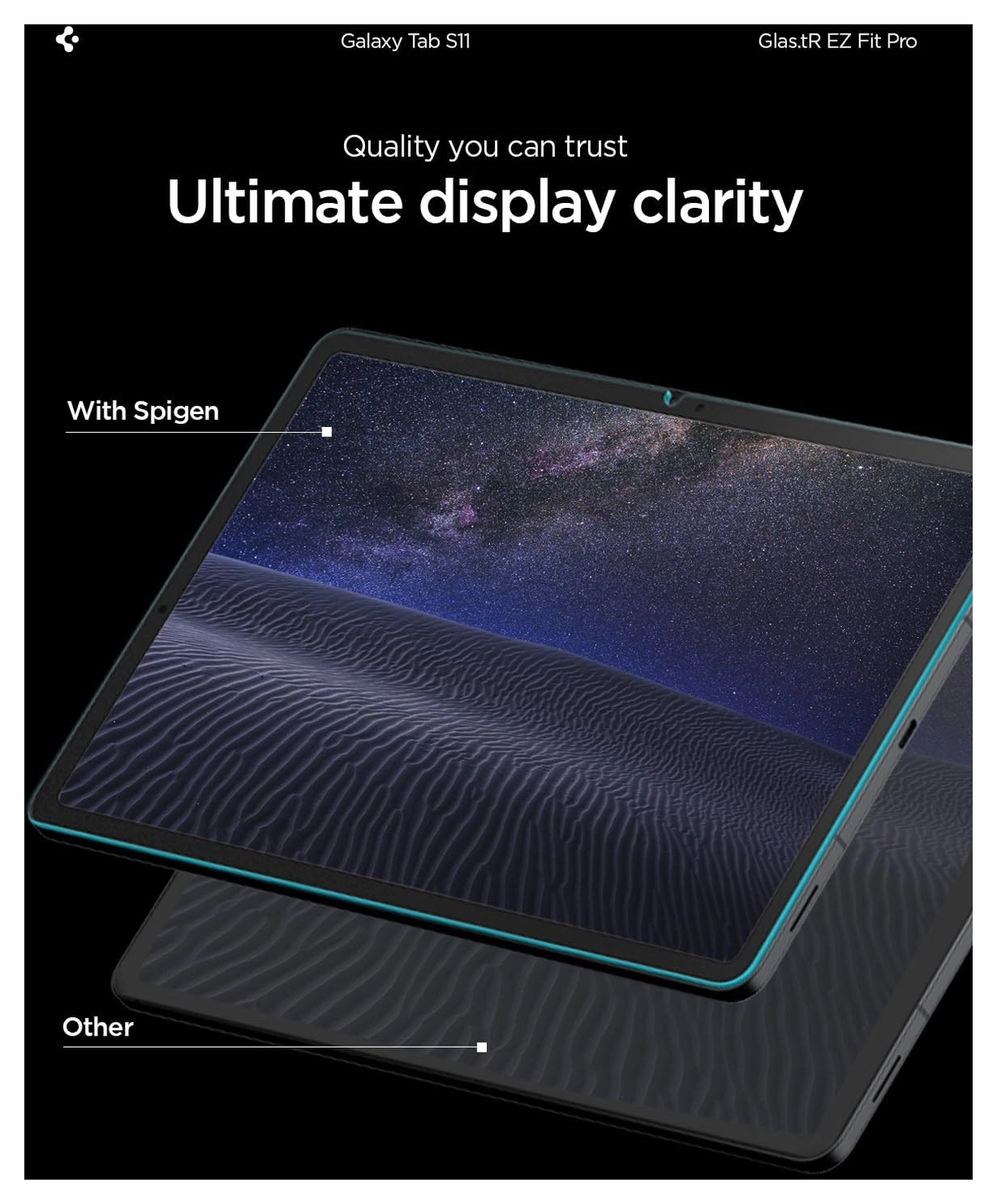 Spigen EZ Fit GLAS.tR Samsung Galaxy Tab S11 Screen Protector 1-Pack afbeelding 3