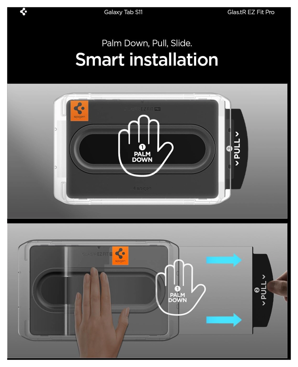 Spigen EZ Fit GLAS.tR Samsung Galaxy Tab S11 Screen Protector 1-Pack afbeelding 5