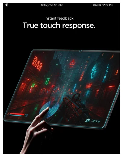 Spigen EZ Fit GLAS.tR Samsung Galaxy Tab S11 Ultra Screen Protector 1-Pack afbeelding 4