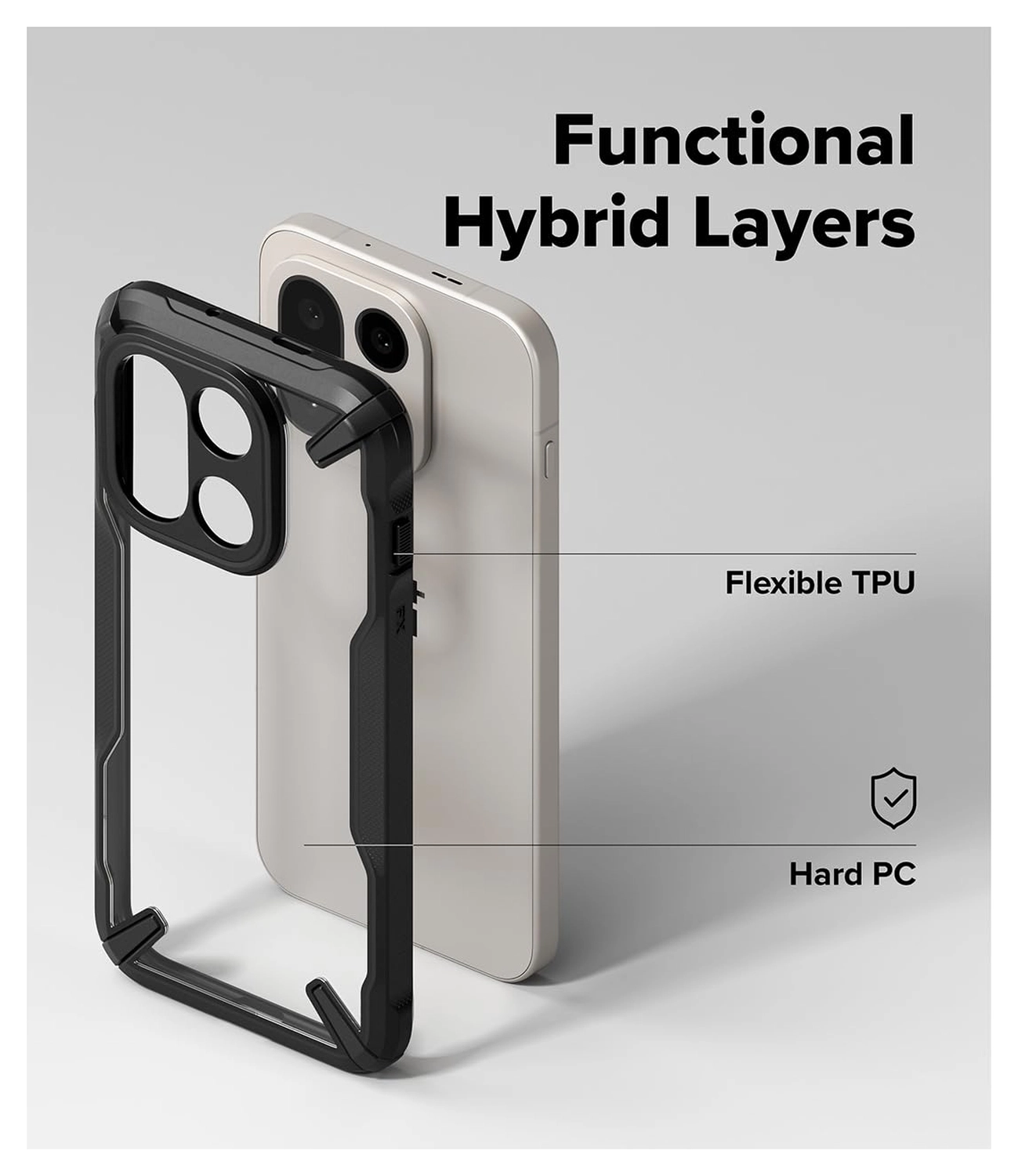 Ringke Fusion X OnePlus 15 Hoesje Back Cover Zwart afbeelding 3