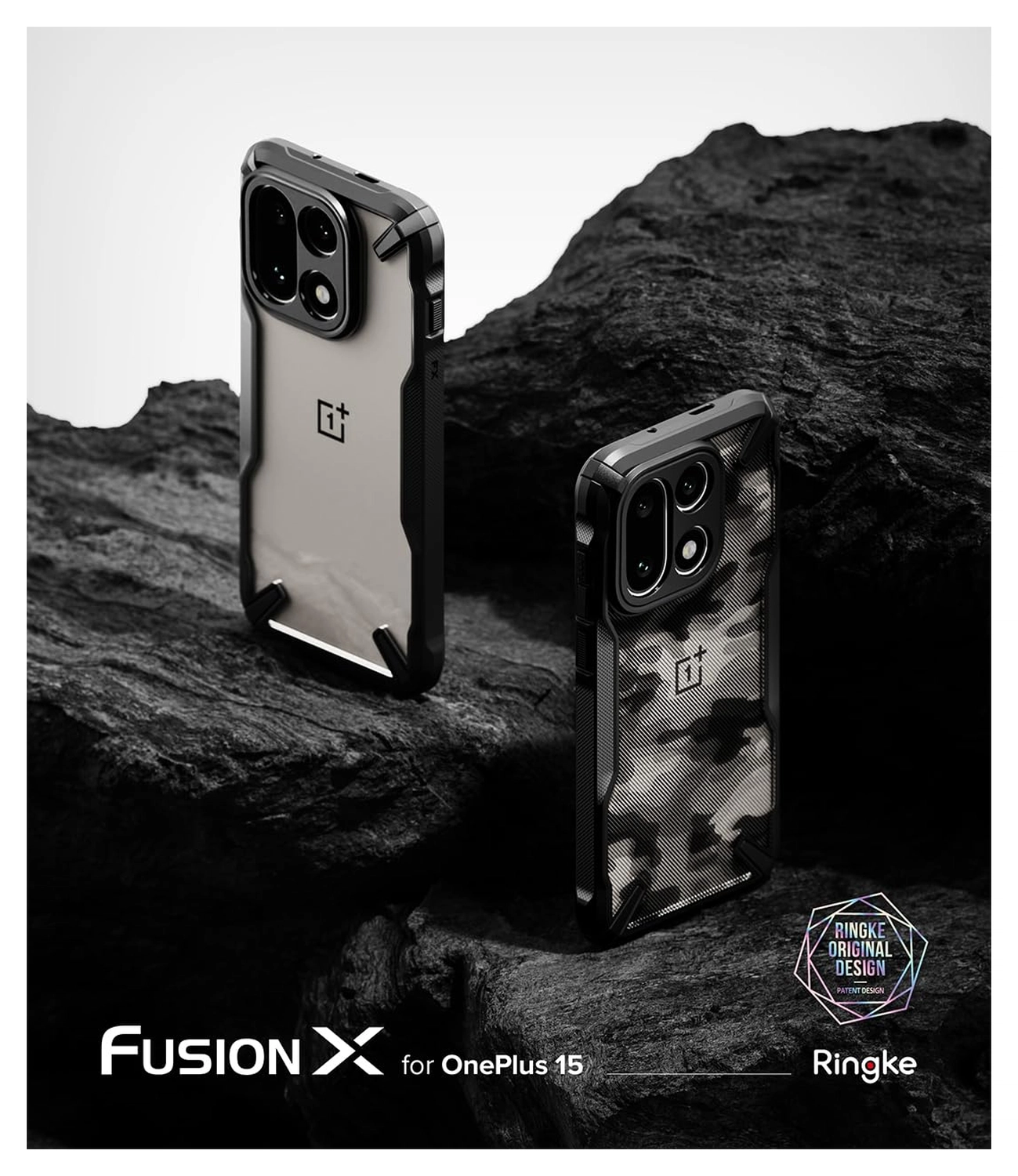 Ringke Fusion X OnePlus 15 Hoesje Back Cover Zwart afbeelding 8