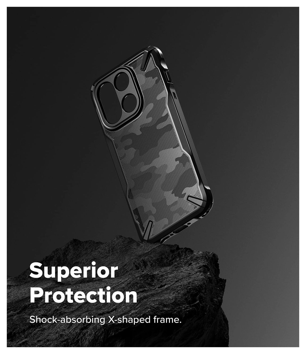 Ringke Fusion X OnePlus 15 Hoesje Back Cover Camo Zwart afbeelding 2