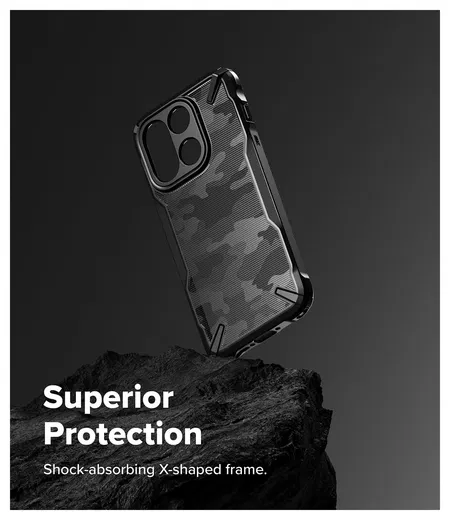 Ringke Fusion X OnePlus 15 Hoesje Back Cover Camo Zwart afbeelding 2