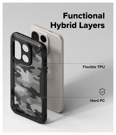 Ringke Fusion X OnePlus 15 Hoesje Back Cover Camo Zwart afbeelding 3