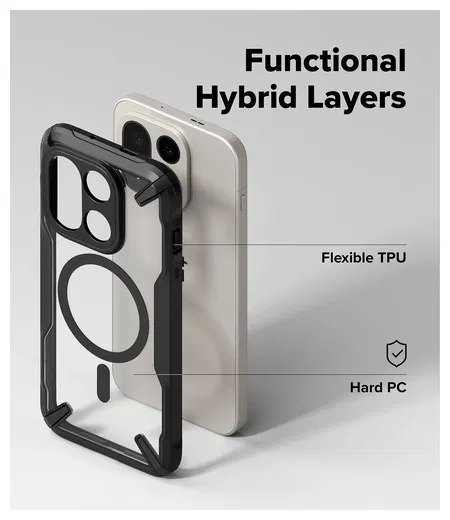 Ringke Fusion X Magnetic OnePlus 15 Hoesje MagSafe Zwart afbeelding 3