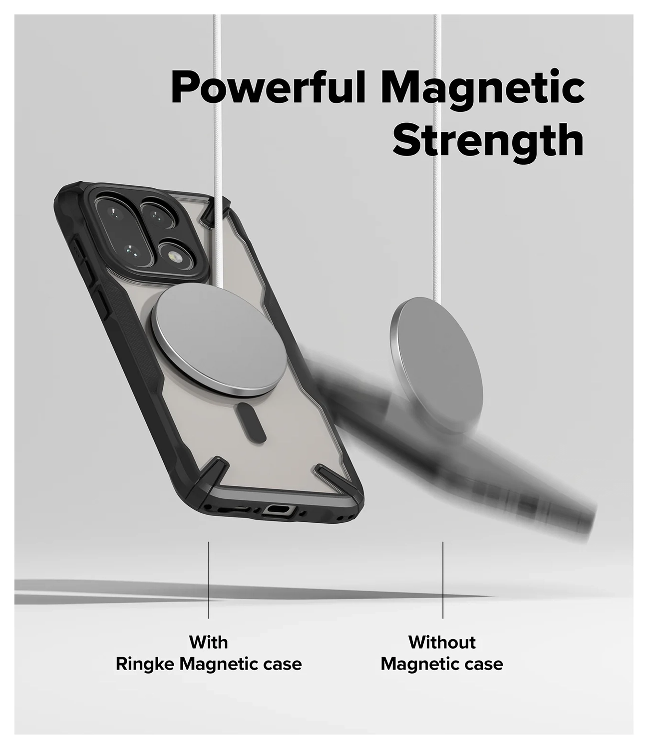 Ringke Fusion X Magnetic OnePlus 15 Hoesje MagSafe Zwart afbeelding 4