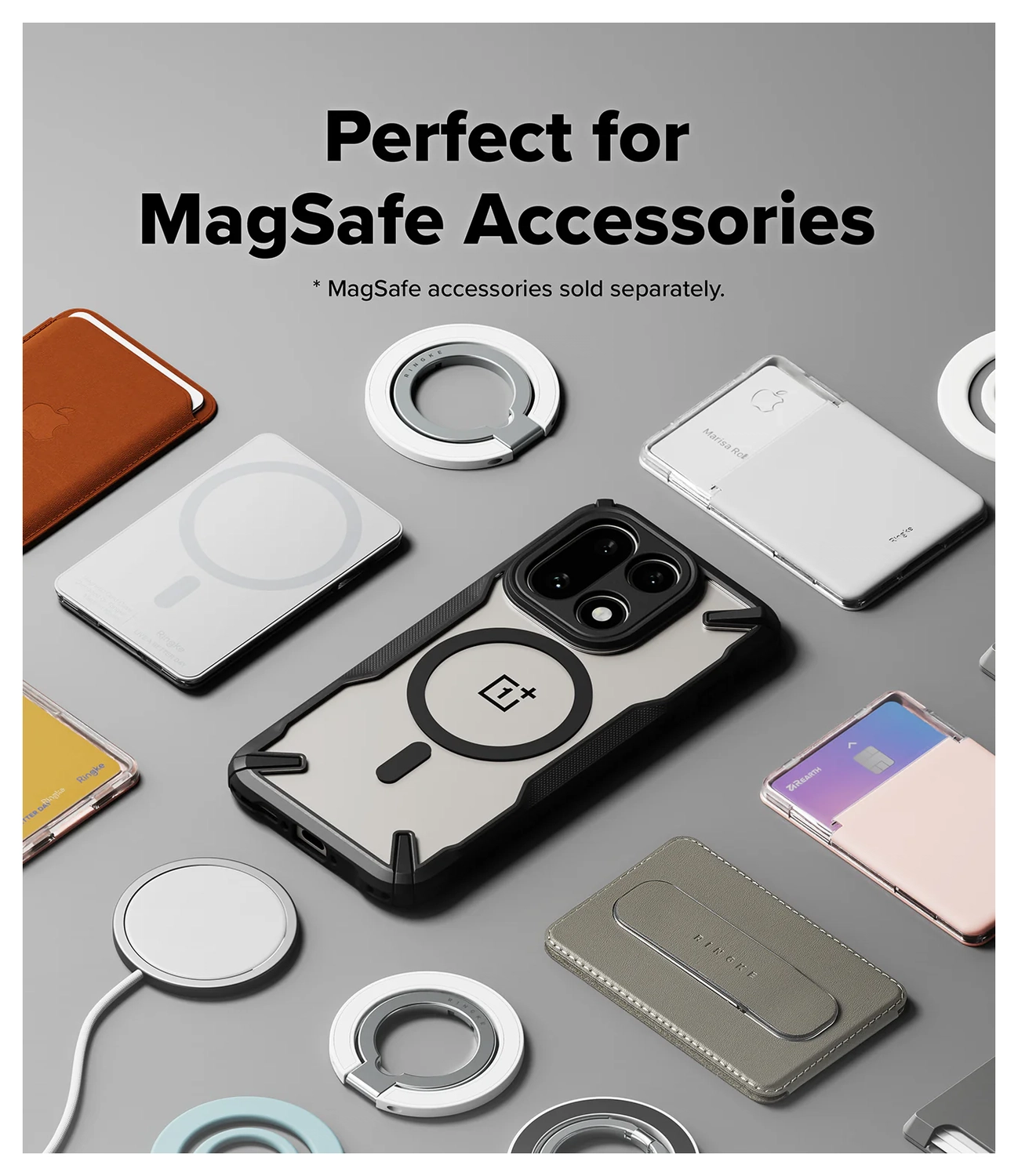 Ringke Fusion X Magnetic OnePlus 15 Hoesje MagSafe Zwart afbeelding 6