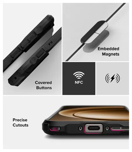 Ringke Fusion X Magnetic OnePlus 15 Hoesje MagSafe Zwart afbeelding 8