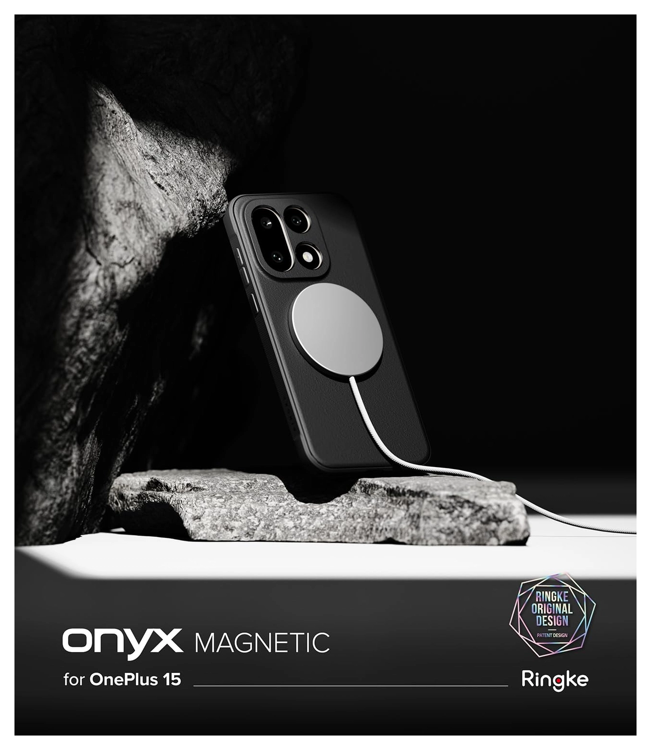 Ringke Onyx Magnetic OnePlus 15 Hoesje MagSafe Zwart afbeelding 4