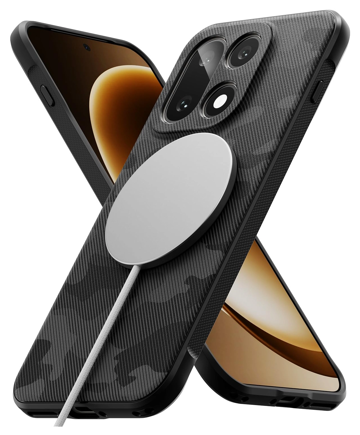 Ringke Onyx Magnetic OnePlus 15 Hoesje MagSafe Camo Zwart afbeelding 1