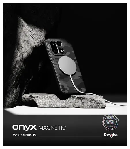 Ringke Onyx Magnetic OnePlus 15 Hoesje MagSafe Camo Zwart afbeelding 8