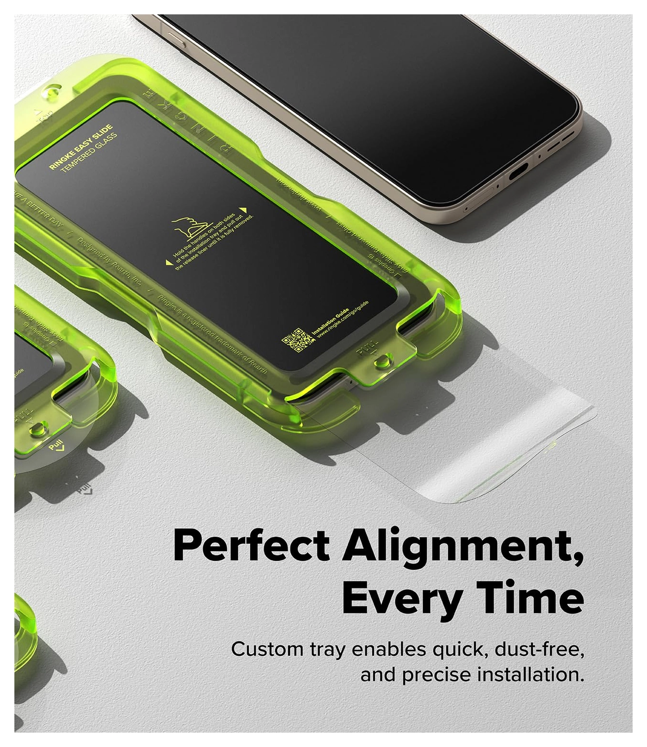 Ringke Easy Slide OnePlus 15 Screen Protector met Jig 2-Pack afbeelding 8