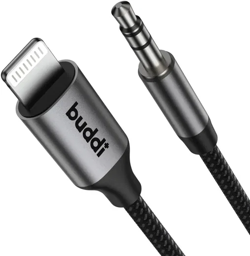 Buddi Flex Lightning naar 3.5mm Jack Aux Kabel 2M Zwart afbeelding 12