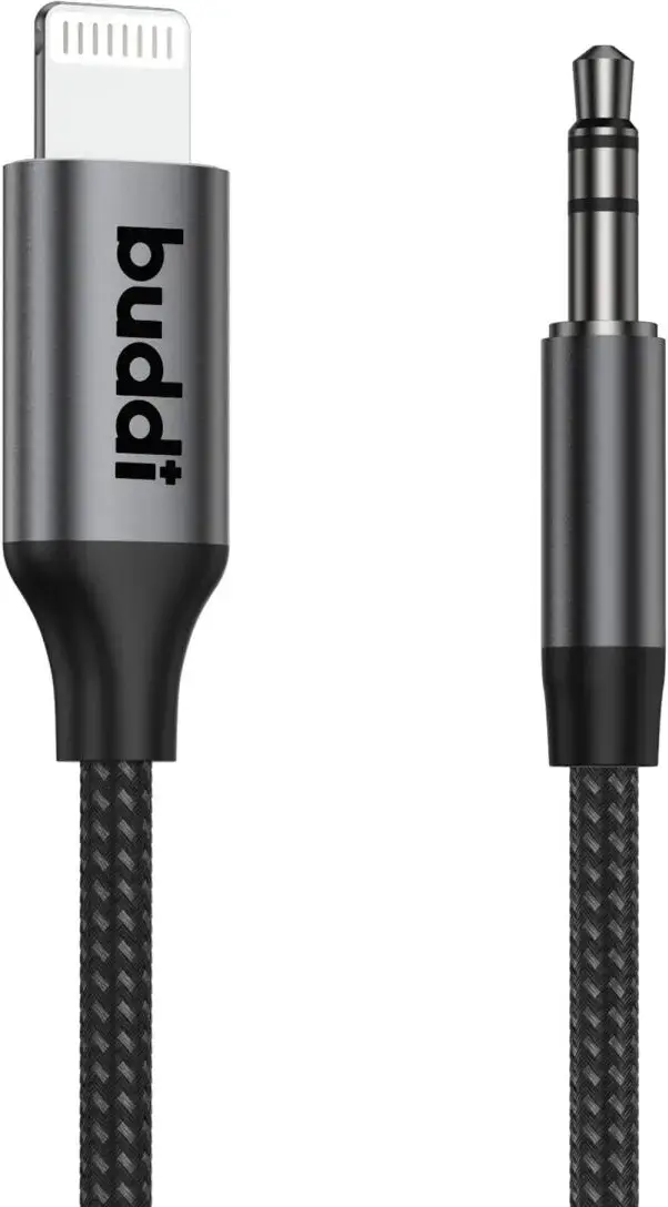 Buddi Flex Lightning naar 3.5mm Jack Aux Kabel 2M Zwart afbeelding 11