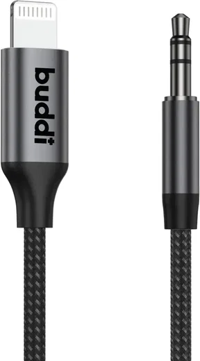 Buddi Flex Lightning naar 3.5mm Jack Aux Kabel 2M Zwart afbeelding 11