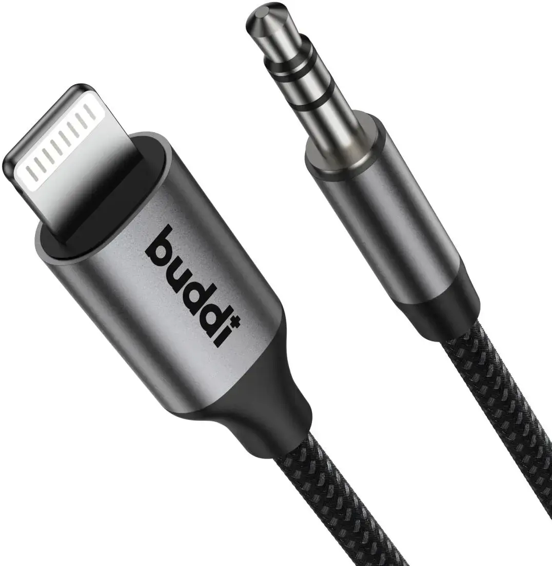 Buddi Flex Lightning naar 3.5mm Jack Aux Kabel 3M Zwart afbeelding 12