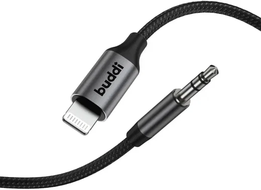 Buddi Flex Lightning naar 3.5mm Jack Aux Kabel 3M Zwart afbeelding 15