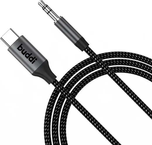 Buddi Flex USB-C naar 3.5mm Jack AUX DAC Audiokabel 2M Zwart afbeelding 14
