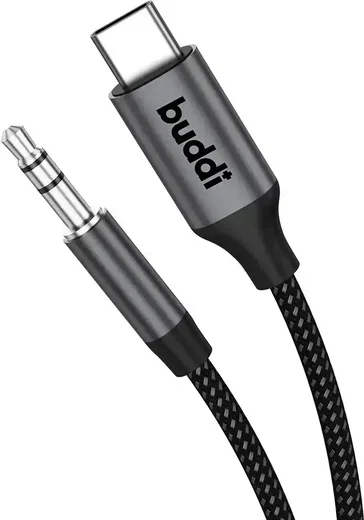 Buddi Flex USB-C naar 3.5mm Jack AUX DAC Audiokabel 2M Zwart afbeelding 11