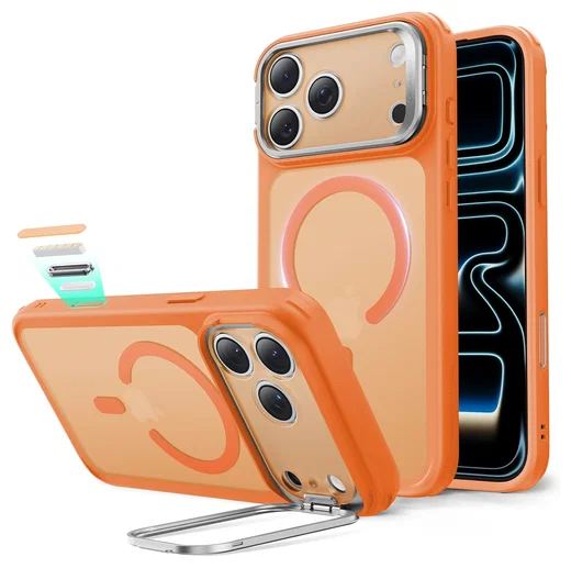 ESR Classic Hybrid MagSafe iPhone 17 Pro Hoesje Stand Oranje afbeelding 1