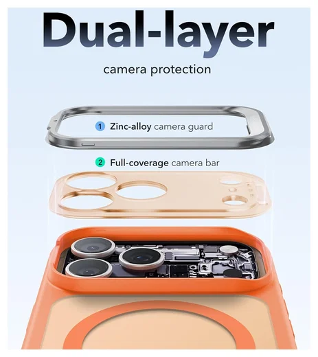 ESR Classic Hybrid MagSafe iPhone 17 Pro Hoesje Stand Oranje afbeelding 8