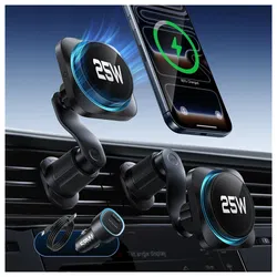 ESR OmniLock 25W MagSafe / Qi2 Telefoonhouder Ventilatierooster CryoBoost Zwart afbeelding