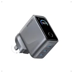 Anker Prime (160W) GaN USB-C Snellader Fast Charge Adapter Zilver afbeelding