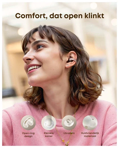 Anker Soundcore Aeroclip Open-Ear Oordopjes True Wireless Bluetooth Roze afbeelding 2