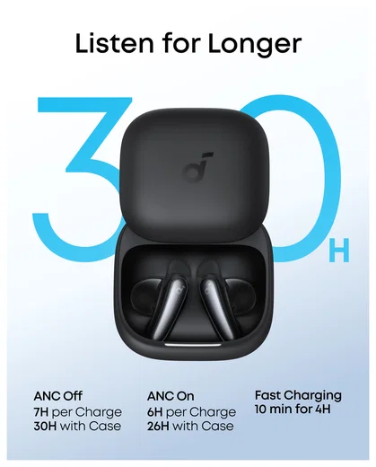 Anker SoundCore Liberty Draadloze Oordopjes Noise Cancelling Zwart afbeelding 8